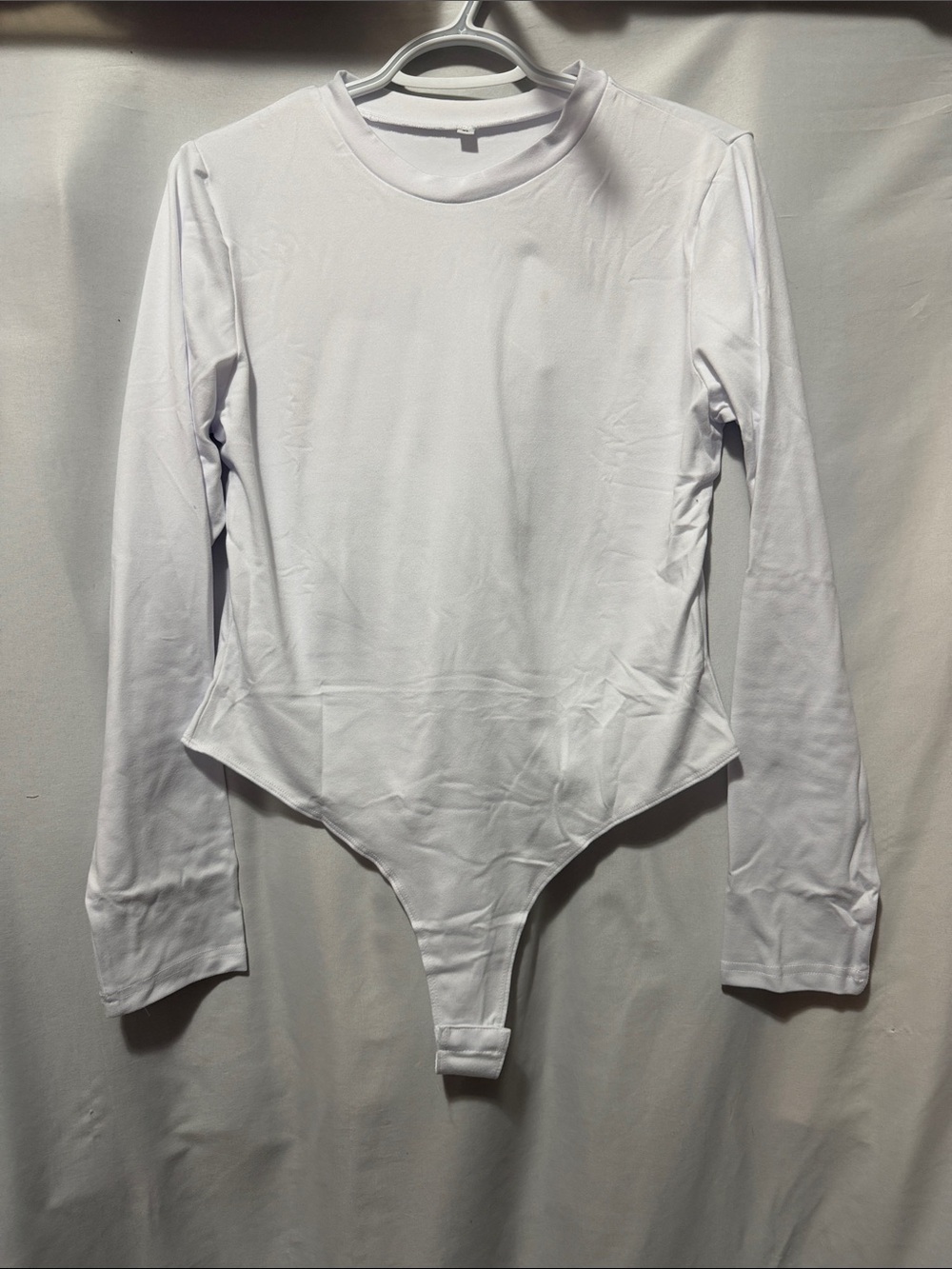 Long-Sleeve White Women's Bodysuit